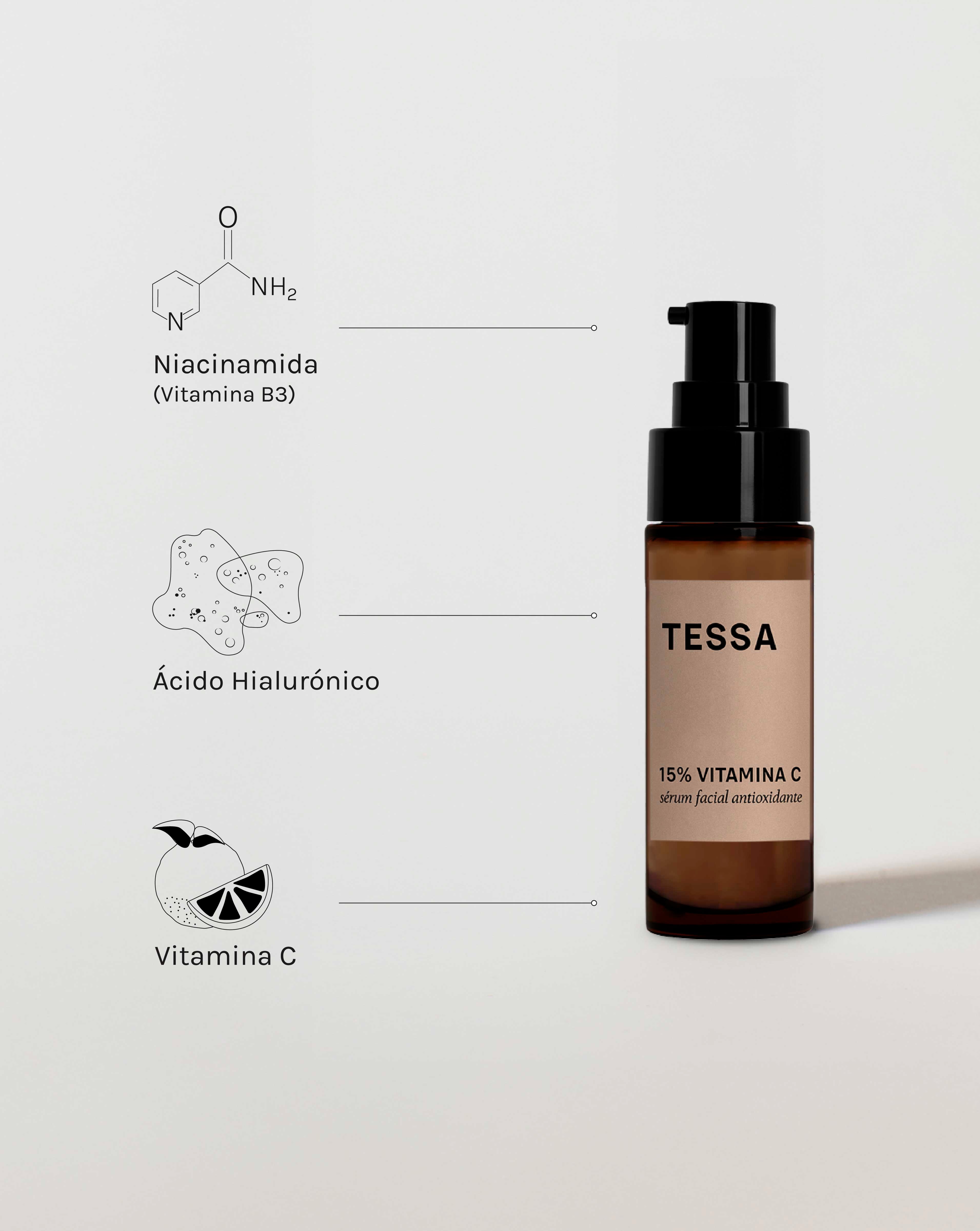 15% Vitamina C -  Sérum Facial Antioxidante